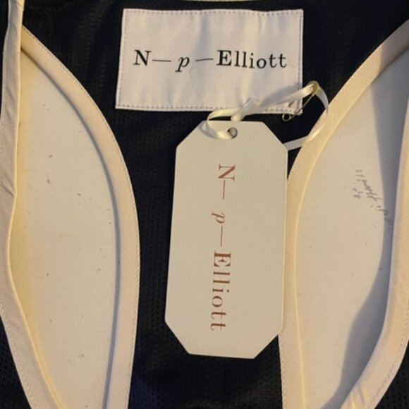N. P. Elliot navy dbl mesh racer back scoop neck tank NWT - Picture 4 of 6